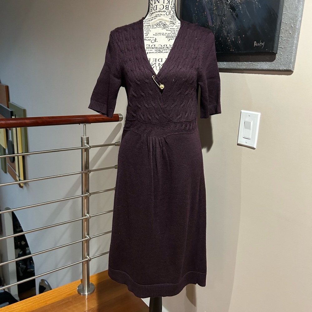 LOFT Deep Purple Midi Dress